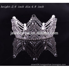 wedding hair accessories full round rhinestone mini crown